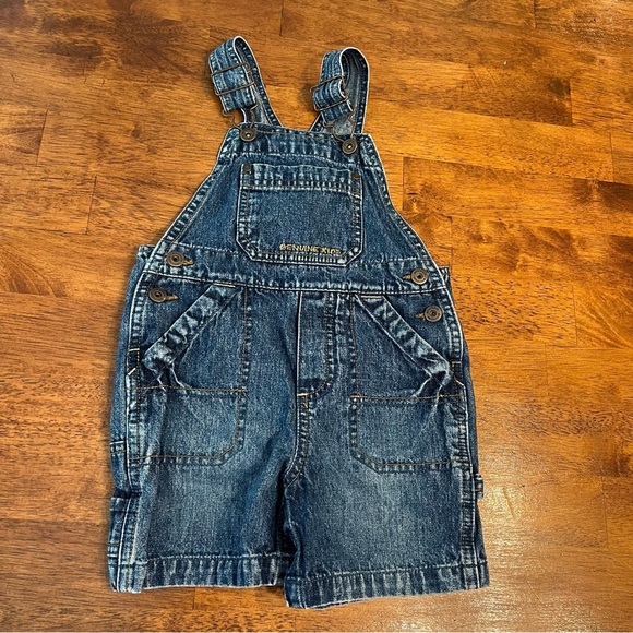 Oshkosh Denim overall shorts size 18 months - Picture 1 of 5